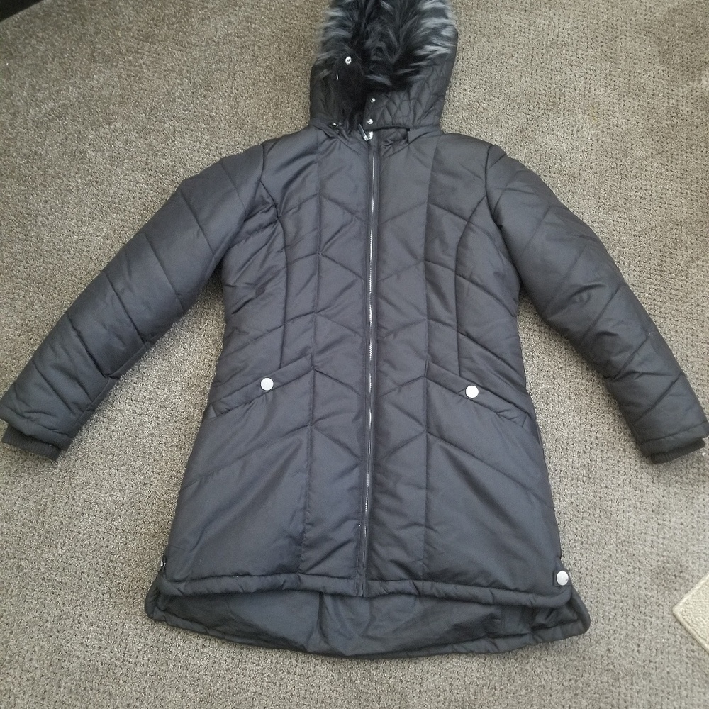 Ellen Tracy fur hood winter coat